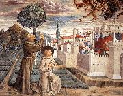 GOZZOLI, Benozzo Scenes from the Life of St Francis (Scene 6, north wall) g oil